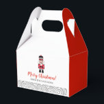 Red Nutcracker Christmas Holiday  Favor Box<br><div class="desc">A cute Christmas party favour box. An customize it with your holiday greeting and name. Designed for you by Blackberry Boulevard.</div>