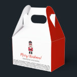 Red Nutcracker Christmas Holiday  Favor Box<br><div class="desc">A cute Christmas party favour box. An customize it with your holiday greeting and name. Designed for you by Blackberry Boulevard.</div>