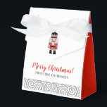 Red Nutcracker Christmas Holiday  Favor Box<br><div class="desc">A cute Christmas party favour box. An customize it with your holiday greeting and name. Designed for you by Blackberry Boulevard.</div>