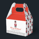 Red Nutcracker Christmas Holiday  Favor Box<br><div class="desc">A cute Christmas party favour box. An customize it with your holiday greeting and name. Designed for you by Blackberry Boulevard.</div>