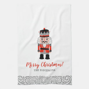 Red Nutcracker Christmas Holiday  Kitchen Towel