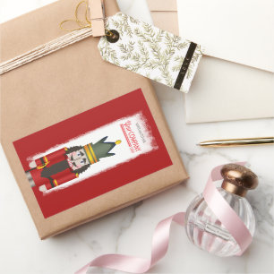 Red Nutcracker Company Logo Christmas Sticker