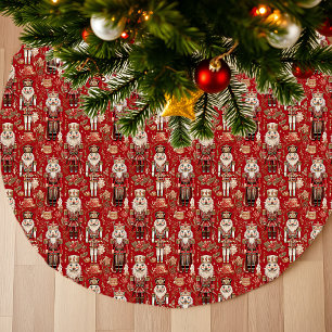 Red nutcrackers pattern Christmas Brushed Polyester Tree Skirt