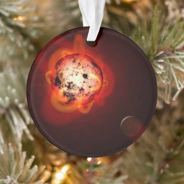 Red Nwarf Star Orbité Par Une Hypothétique Exoplan (Arbre)