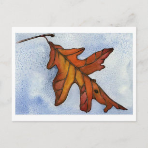 Red Oak Leaf Postcard