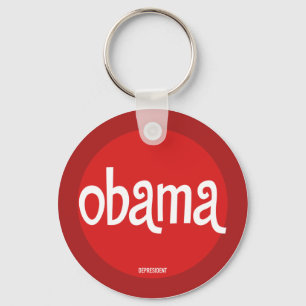 Red Obama for Peace Keychain