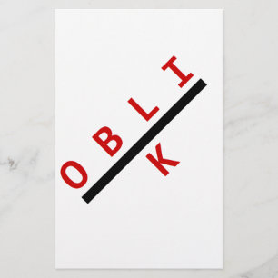 red oblik stationery