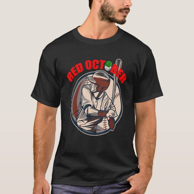 Red October Philly Philadelphia Baseball T-Shirt (Front)