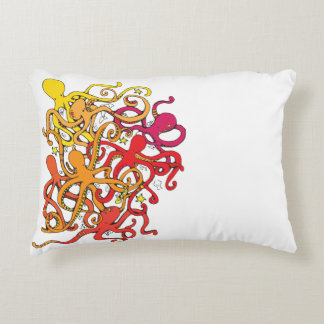 Red Octopi Accent Pillow