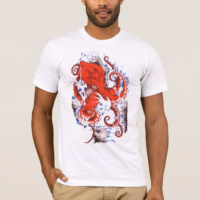 red octopus T-Shirt (Front)