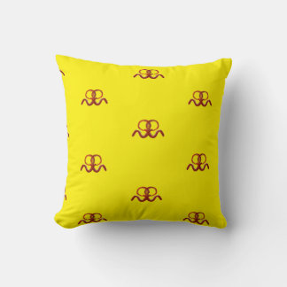 Red Octopus Throw Pillow