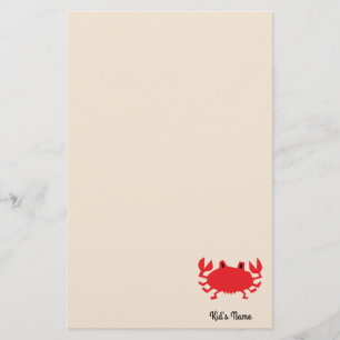 Red of sea crab stationery