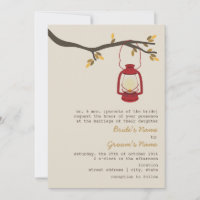 Red Oil Lantern Wilderness / Camping Fall Wedding