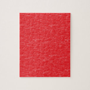Red oil painted jigsaw puzzle