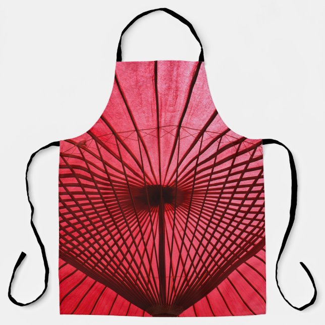 Red oil-paper umbrella apron (Front)