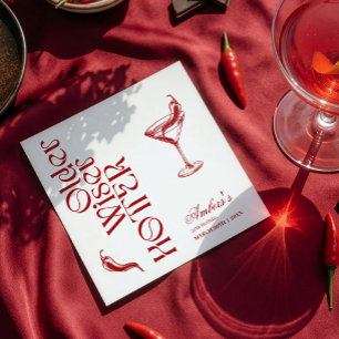 Red Older Wiser Hotter Birthday Napkin