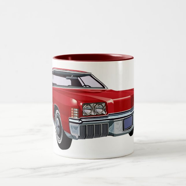 Red Oldsmobile Toronado Two-Tone Coffee Mug (Center)