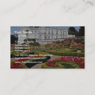 Red Oldway mansion, Paignton, Devon, England flowe Business Card