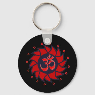 Red Om Sign - Yoga Keychain