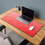 Red ombre gradient geometric mesh pattern desk mat<br><div class="desc">Unique cool desk mat for her office,  room,  work,  gaming room.. 
Triangle geometric mesh with light to dark red ombre gradient.</div>