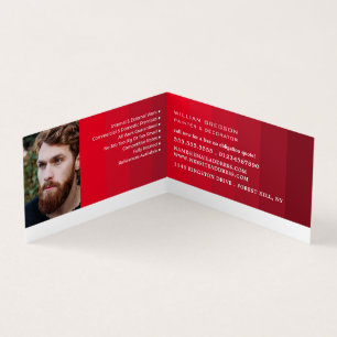 Red Ombre Stripes, Painter & Decorator Photo Business Card