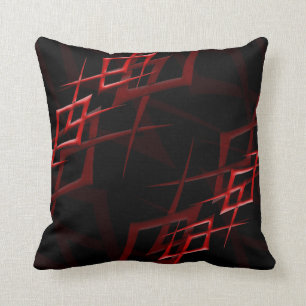Red on Black "Thorn" Pillow