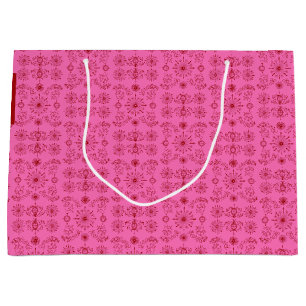 Red on Pink Large Gift Bag