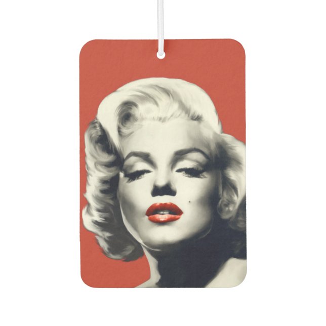 Red on Red Lips Marilyn Air Freshener (Front)