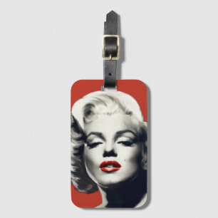 Red on Red Lips Marilyn Luggage Tag