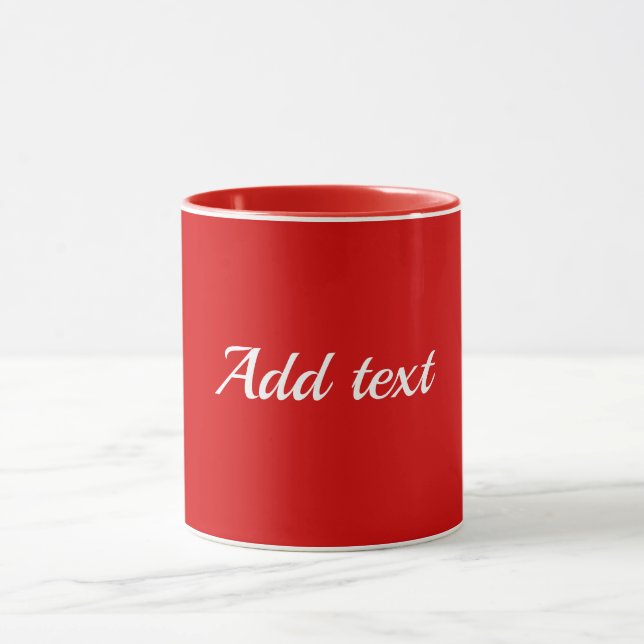 Red on Red Template, White Text, Mug (Center)