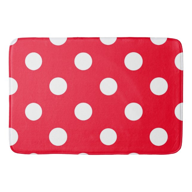 Red on Snow Bath Mat (Front)