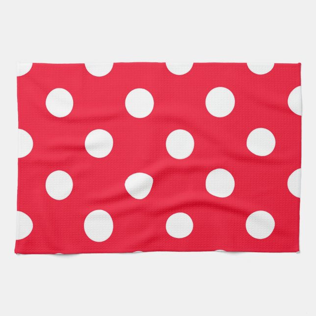 Red on Snow Kitchen Towel (Horizontal)