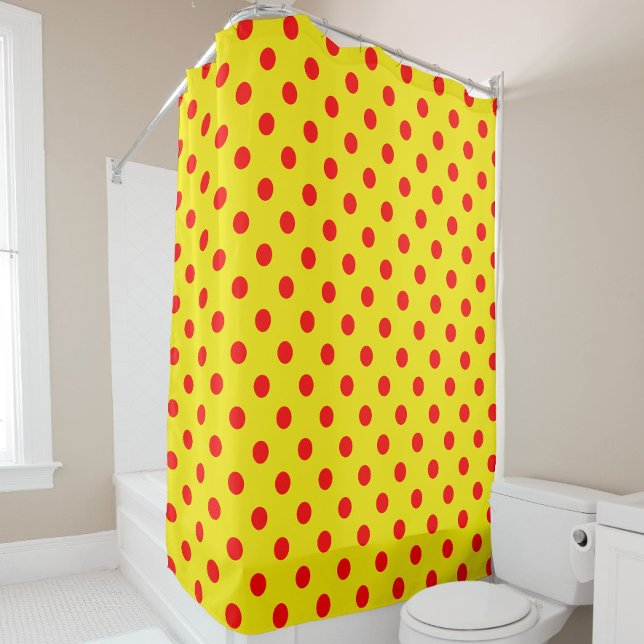 Red On Yellow Polka Dots Pattern Design  (Creator Uploaded)