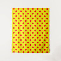 Red On Yellow Polka Dots Pattern Design