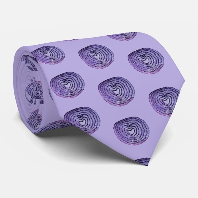 Red Onion Pattern Tie (Rolled)