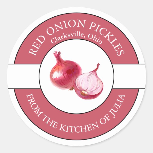 Red Onion Pickle Label (Front)