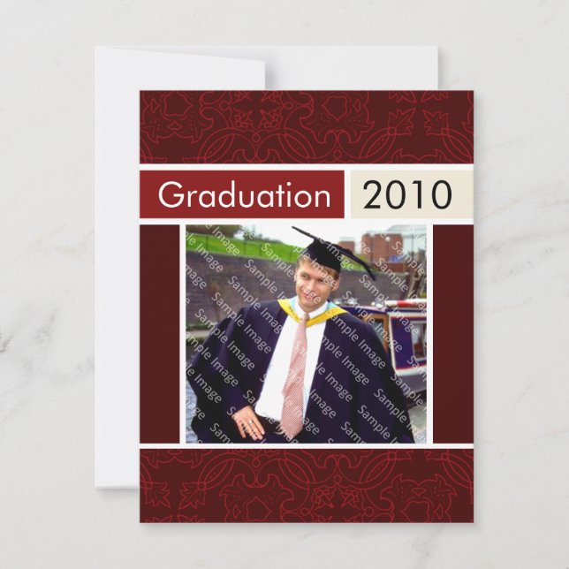 Red Open House Party Graduation Invitations (Front)
