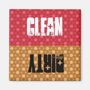 Red or Gold Stars Clean Dirty Dishwasher C304 Magnet