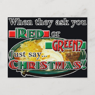 Red or Green... or Christmas? Holiday Postcard