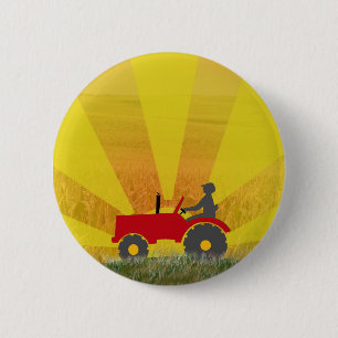 Red or Green Tractor Button