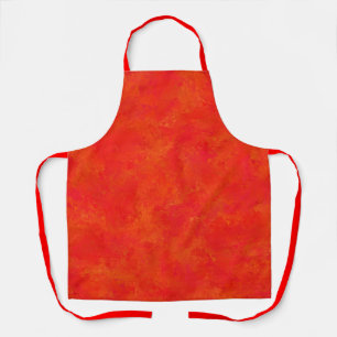 Red Orange Abstract Pattern Apron