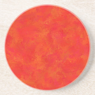 Red Orange Abstract Pattern Coaster