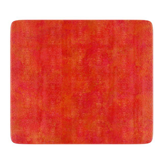 Red Orange Abstract Pattern Cutting Board (Front)