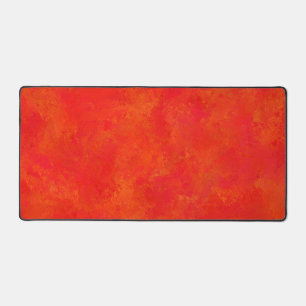 Red Orange Abstract Pattern Desk Mat