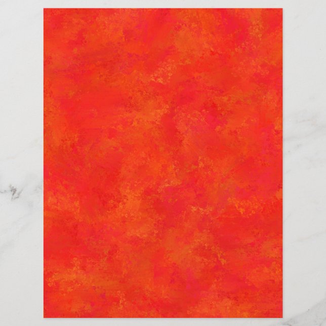 Red Orange Abstract Pattern Flat Paper Sheets (Front)