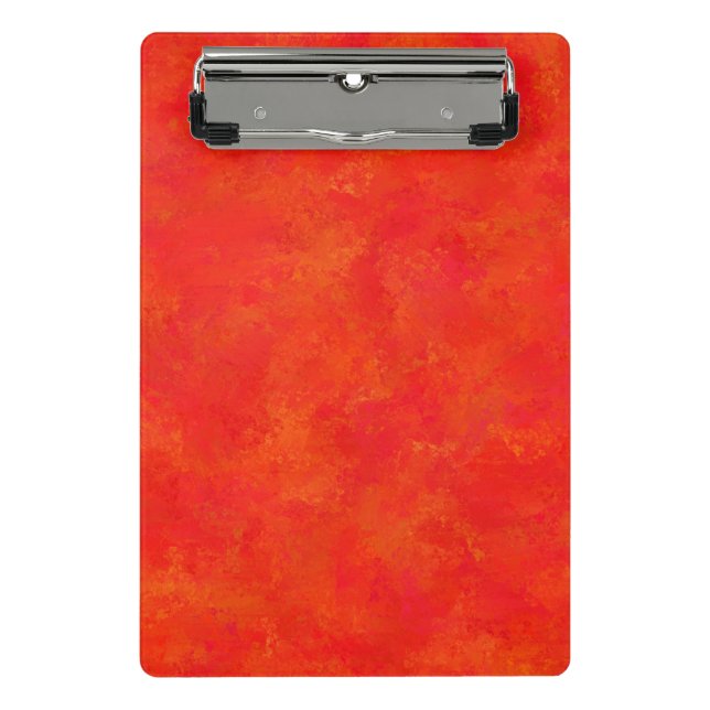 Red Orange Abstract Pattern Mini Clipboard (Front)