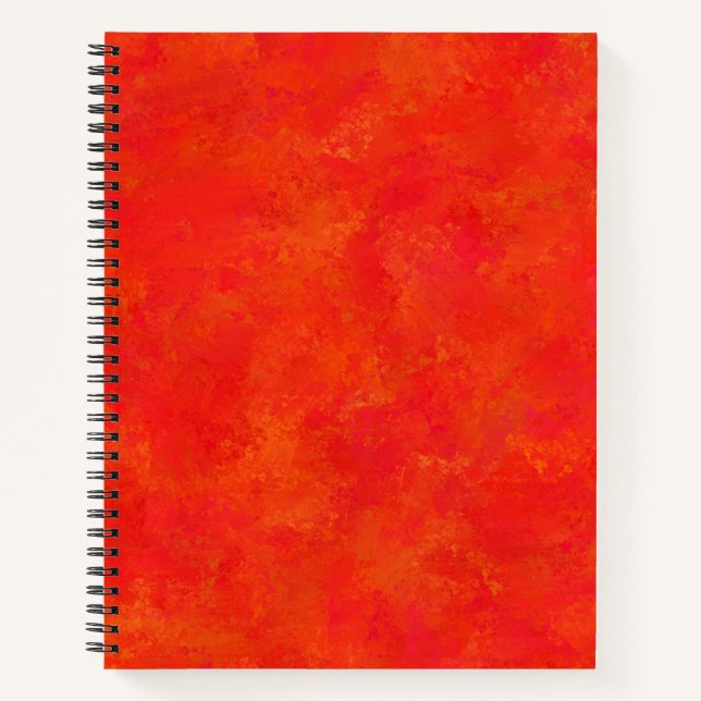 Red Orange Abstract Pattern Notebook (Front)