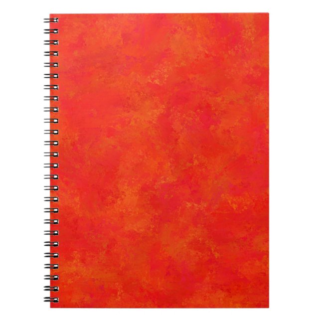 Red Orange Abstract Pattern Notebook (Front)