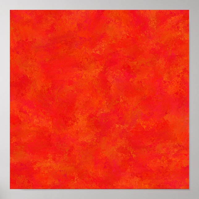 Red Orange Abstract Pattern Poster (Front)