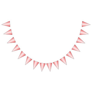Red, orange, and pink brushstrokes blend together  bunting flags